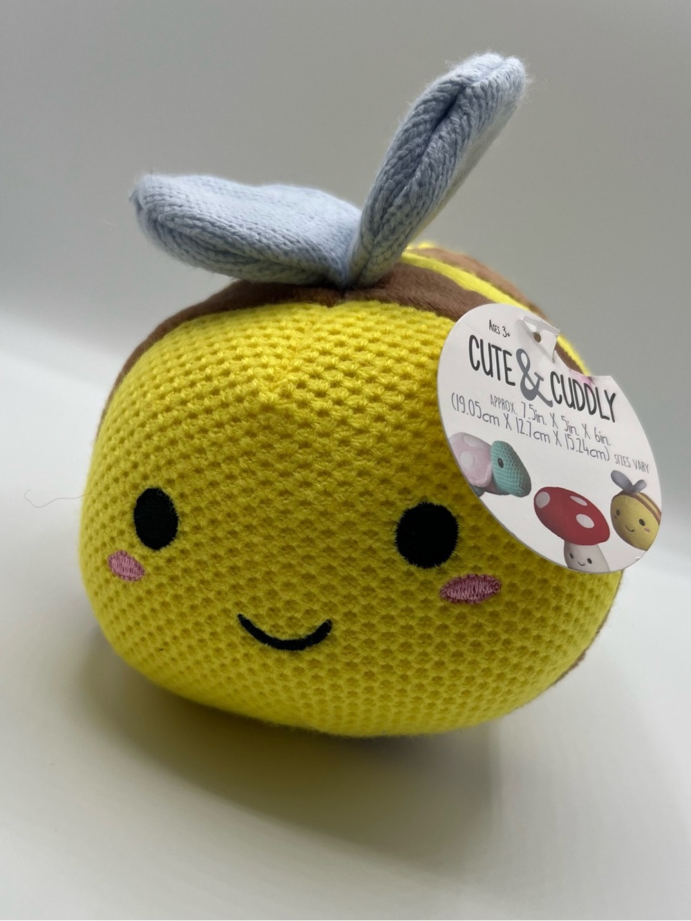 Yellow Knit Bee Plush for Kids